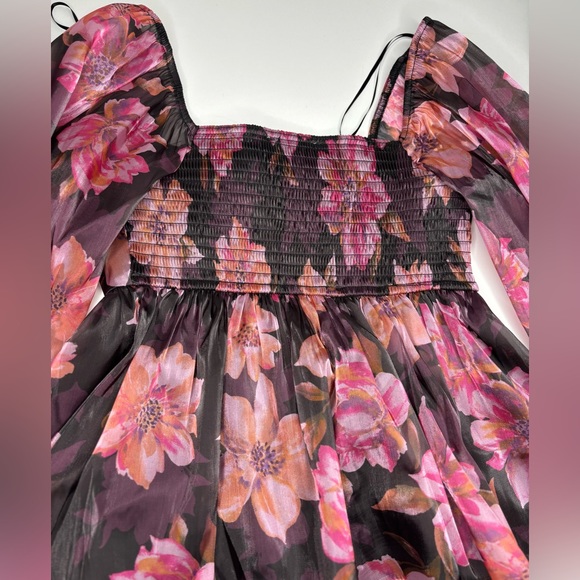 Ladies long sleeve silky top, NWT Small flower print by Thirty/Thirty LA - Picture 7 of 8